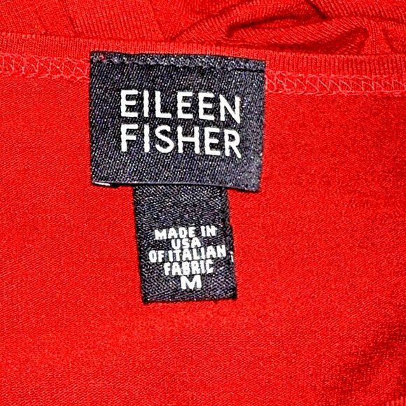 Eileen Fisher Italian Stretch Tee M  Quiet Luxury Minimalist Soft Knit Top - Picture 3 of 4